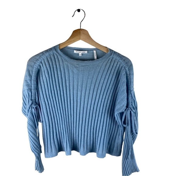 Helmut Lang Ribbed Cashmere Sweater Blue XS - Picture 1 of 6